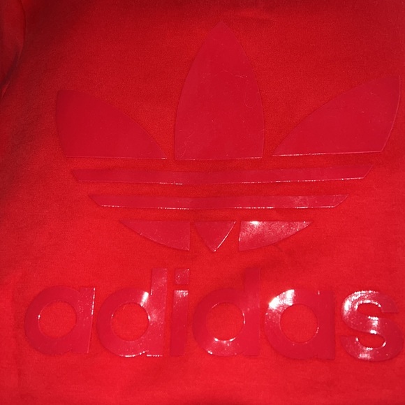 Adidas Trefoil Logo Womens Short Sleeve Half Zip Tee - Picture 4 of 5